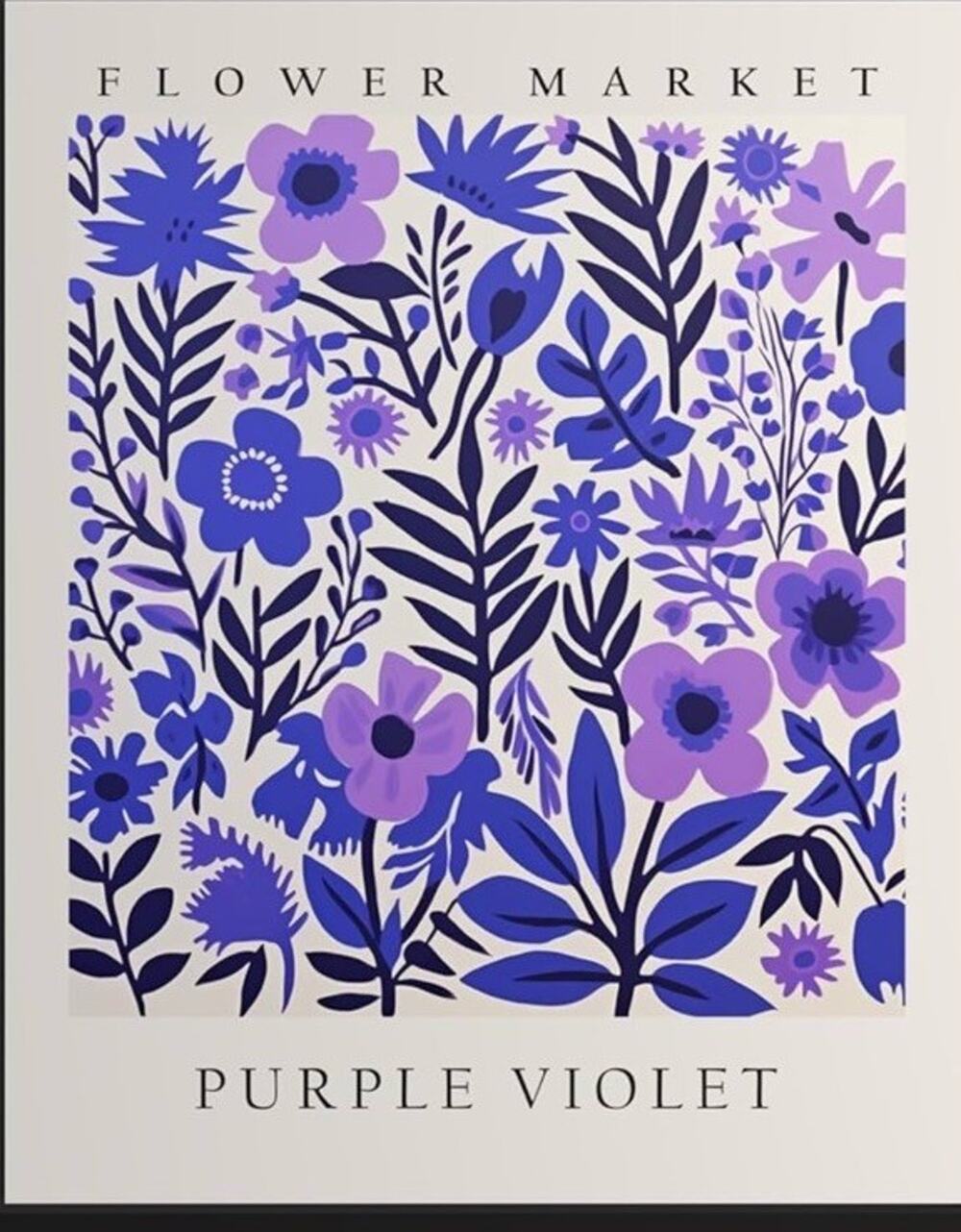 Purple Violet Flower Market Art Print Poster 8X10 Unframed